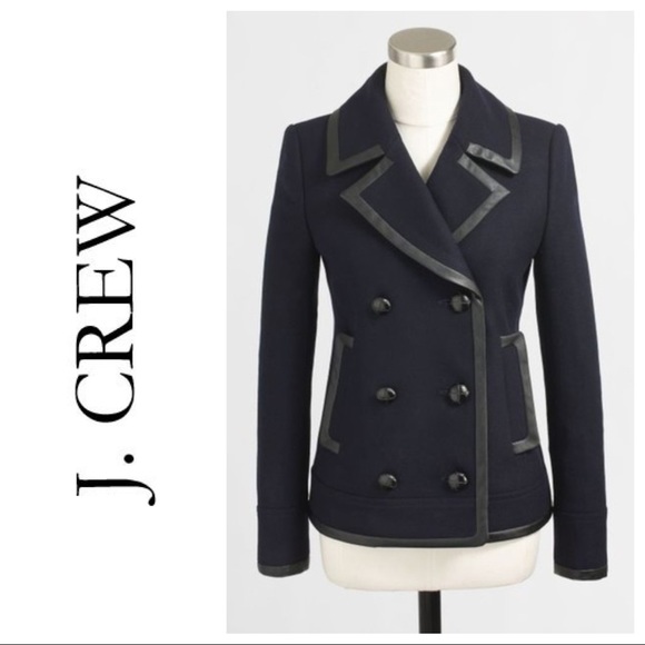 J. Crew Factory Jackets & Blazers - J. Crew Factory Tipped Peacoat